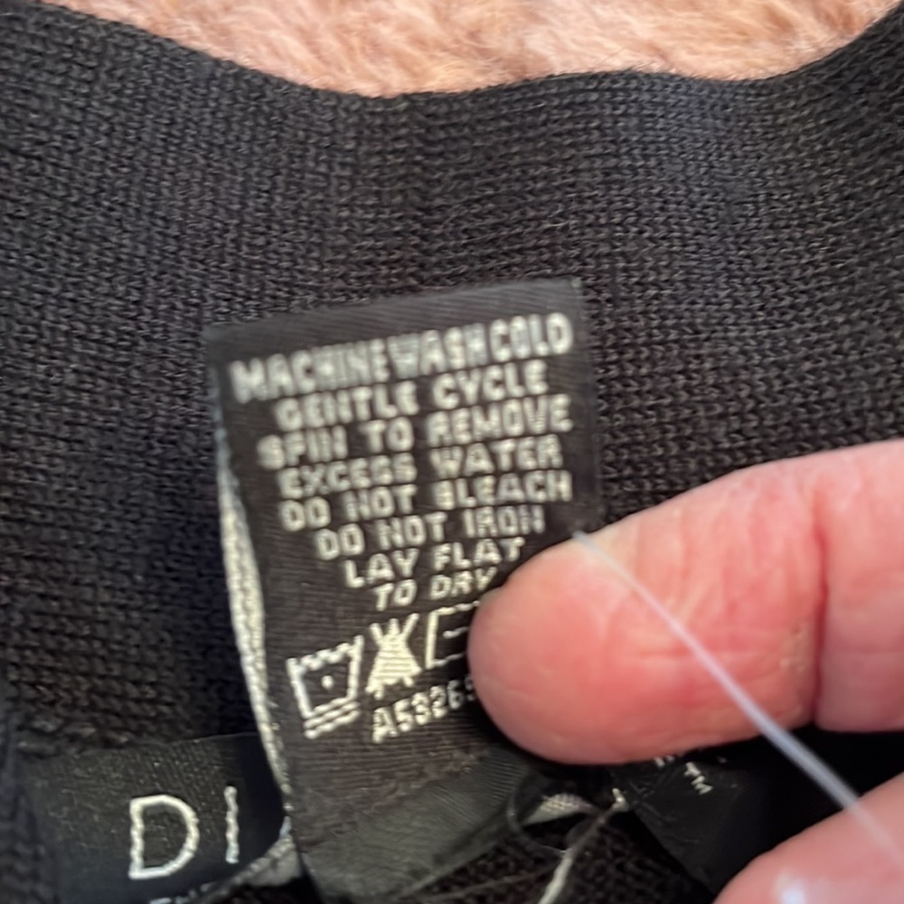 NWT from QVC Small Black Dialogue Maxi Dress Washable in Wool/Acrylic - Picture 8 of 10